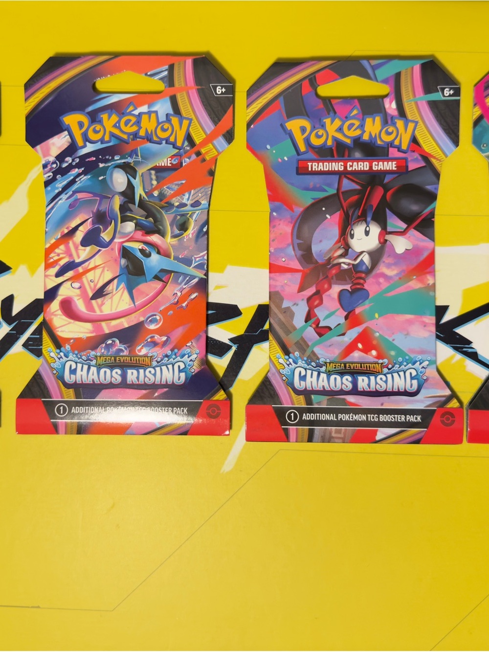 Pokemon- Chaos Rising- Sleeved BOOSTER PACK SET- Set Of 4- All ART Packs